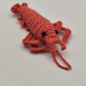 peluche crevette crochet fait main