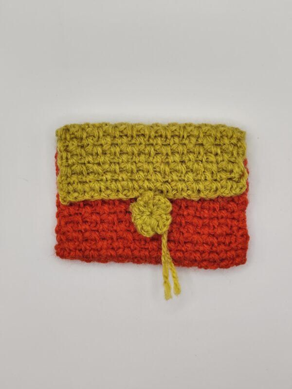 petite pochette orange et jaune (face)