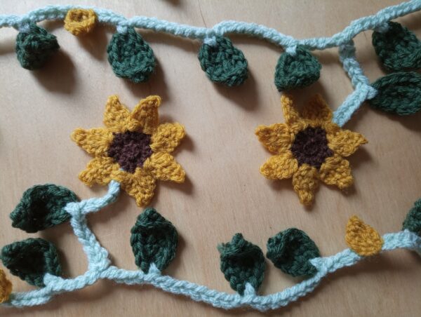 guirlande tournesol en crochet
