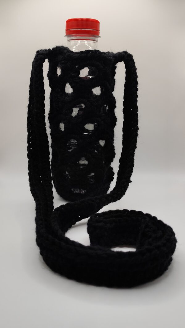 porte-gourde noir en crochet