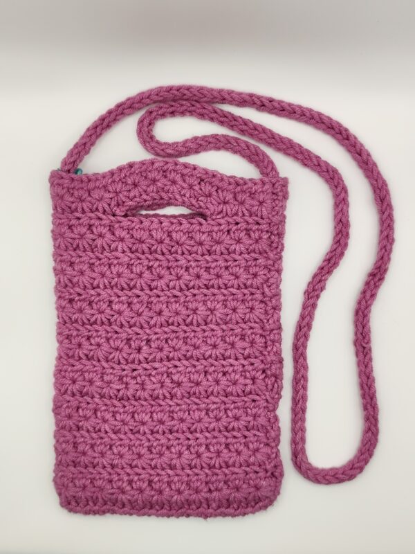 porte-téléphone violet en crochet