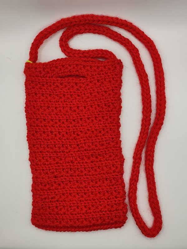 porte-téléphone rouge en crochet