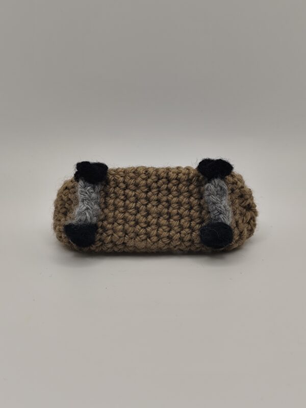 skate en crochet sur un fond blanc